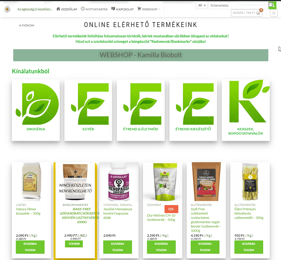 Kamillabiobolt.hu